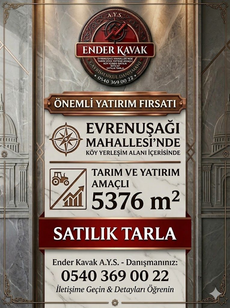 A.Y.S.GAYRİMENKULDEN SATILIK TARLA